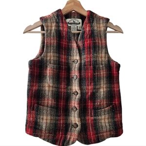 Eddie Bauer Legends Vintage Wool Blend Plaid Jacket Cozy Size XS
